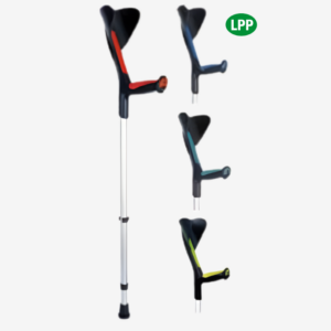 Canne anglaise bi-matière embout articulé